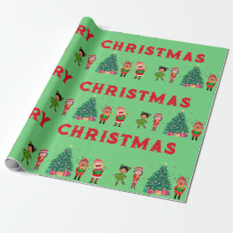 PAPIER CADEAU CUTE ENFANTS JOYEZ LE JOURNAL DE NOËL PAPIER
