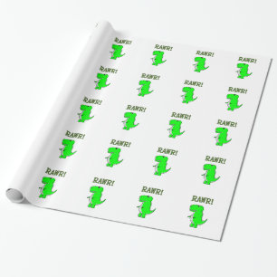 Papier Cadeau Cute et en colère Rex RAWR