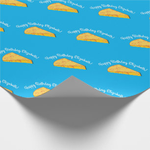 Papier Cadeau Cute Fromage Wedge Enfants 1er anniversaire fête