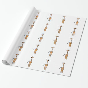 Papier Cadeau Cute Giraffe drawing, safari animals