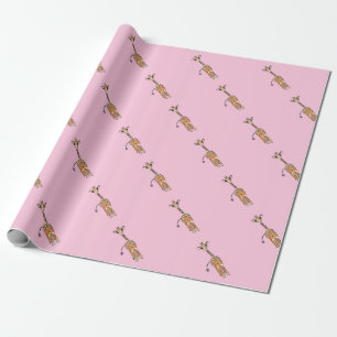 Papier Cadeau Cute Giraffe drawing, safari animals