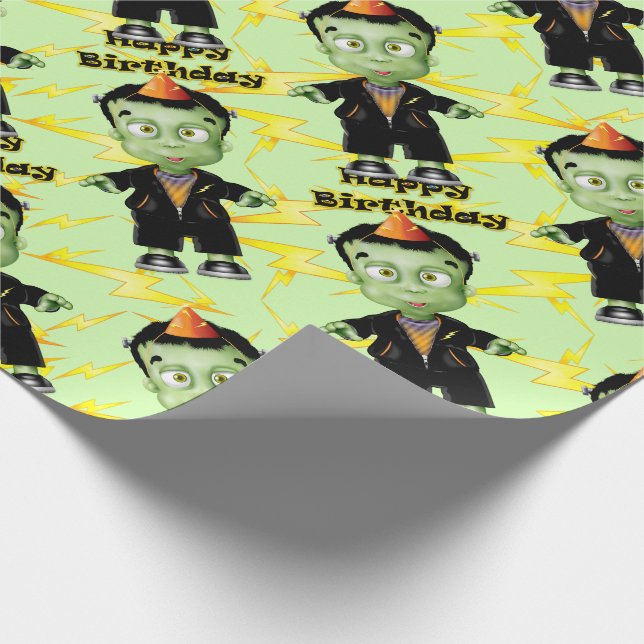 Papier Cadeau Cute Halloween Frankenstein Monster fête d'anniver (Coin)