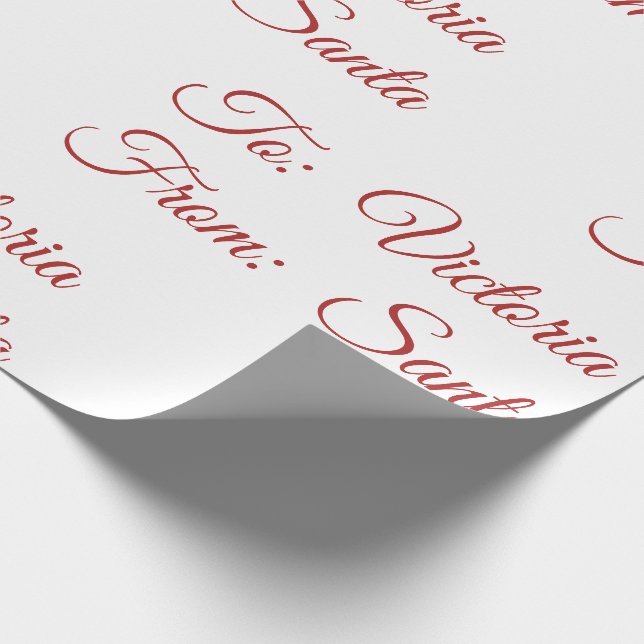 Papier Cadeau Cute Holiday Christmas To And From Personalized (Coin)