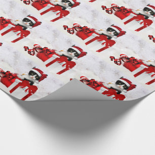 Papier Cadeau Cute Kitten avec forfait vacances et neige