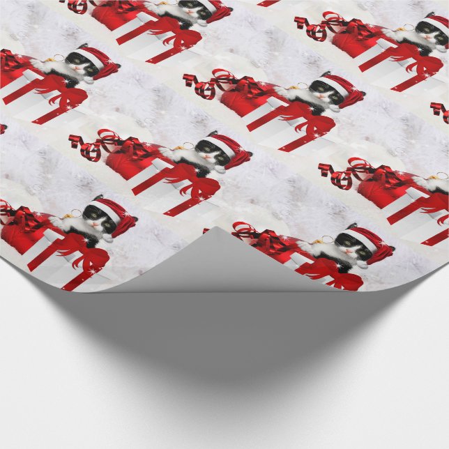 Papier Cadeau Cute Kitten avec forfait vacances et neige (Coin)