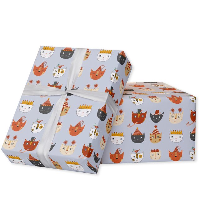 Papier Cadeau Cute Kitty Chat (Cute kitty cat pattern gift wrap paper roll)