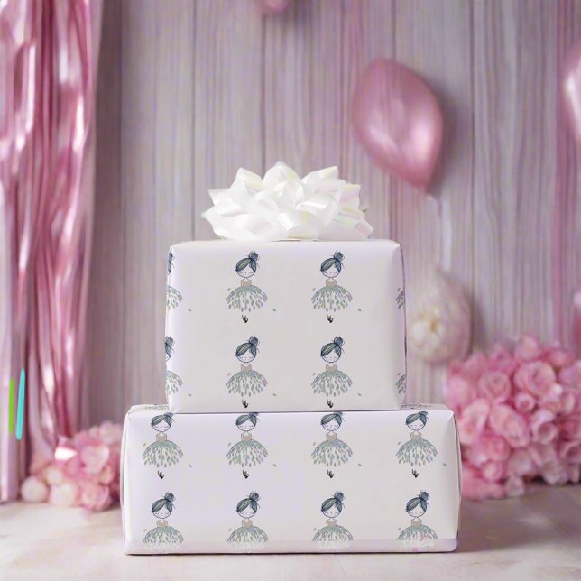 Papier Cadeau Cute Little Ballerina Princess Cadeau d'anniversai (Créateur téléchargé)