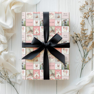 Papier Cadeau Cute Little Boo Multi Photo Rose Ghost Baby