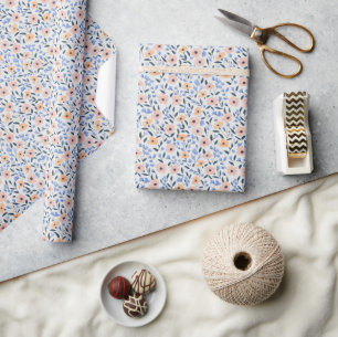 Papier Cadeau Cute Modern Pastel Flowers Motif