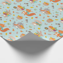 Cute moisson animaux automne avec légumes sur bleu