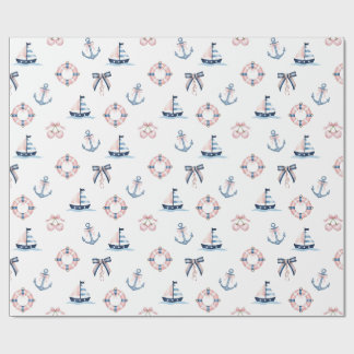 Papier Cadeau Cute Nautique et Coquette Infusion!