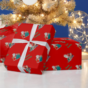 Papier Cadeau Cute père Noël presants d'emballage pour Noël