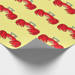 Papier Cadeau Cute red crab cartoon