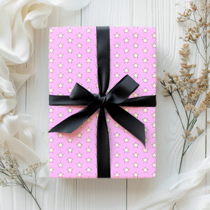Papier Cadeau Cute Retro Pastel Star Rose