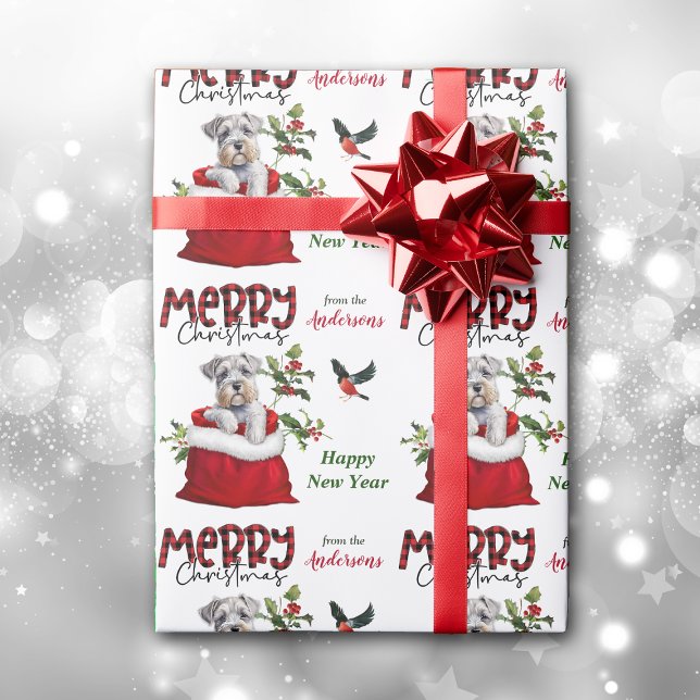 Papier Cadeau Cute Schnauzer Terrier Chien dans le sac cadeau de (Créateur téléchargé)