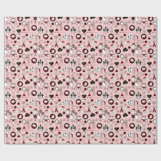 Papier Cadeau Cute Stick Figure Christmas Wrapping Paper