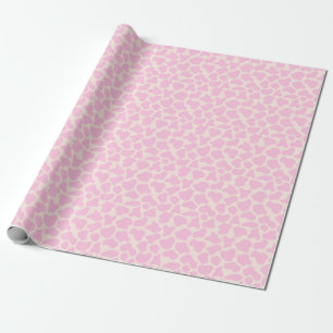 Papier Cadeau Cute Vache Poster de animal Motif esthétique rose