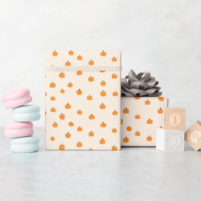 Papier Cadeau Cute Whimsical Pumpkins Fall Autumn Baby Birthday (Baby Shower)