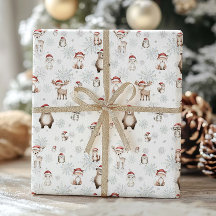 Cute Woodland Animaux Hiver Wonderland Découpage