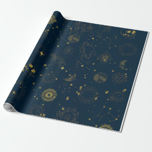 Papier Cadeau Cute Zodiac et Astrologie Halloween
