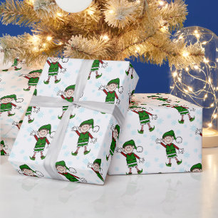 Papier Cadeau Cutie Christmas Elf Boy