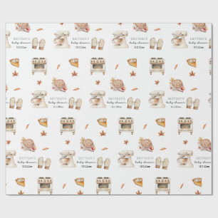 Papier Cadeau Cutie Pie Cuit Automne Baby shower Automne
