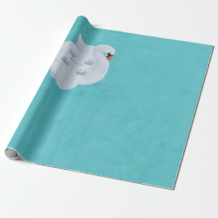 Papier Cadeau Cygne blanc gonflable sur le plan d'eau