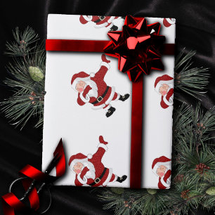 Papier Cadeau Dabbing Red Santa Claus   Fun Holiday XMAS Humour