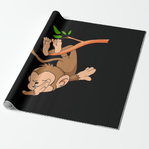 Papier Cadeau Dabing Dance Singe