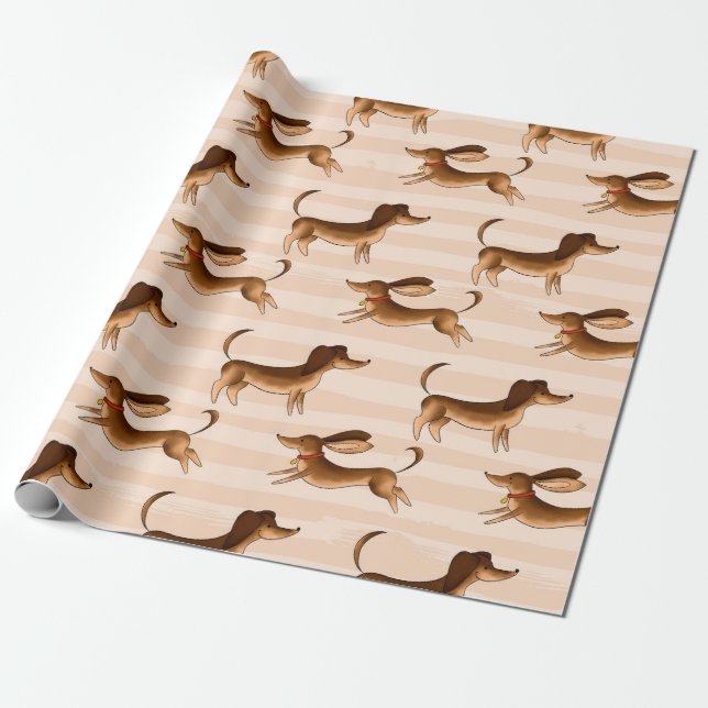Papier cadeau Dachshund (Déroulé)
