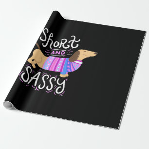 Papier Cadeau Dachshund Court Et Sassy