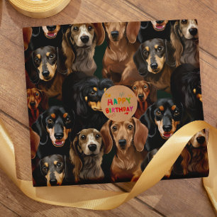 Papier Cadeau Dachshund ...motif transparent