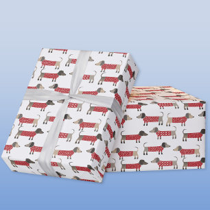 Papier Cadeau Dachshund Saucisse Wiener Chien vacances