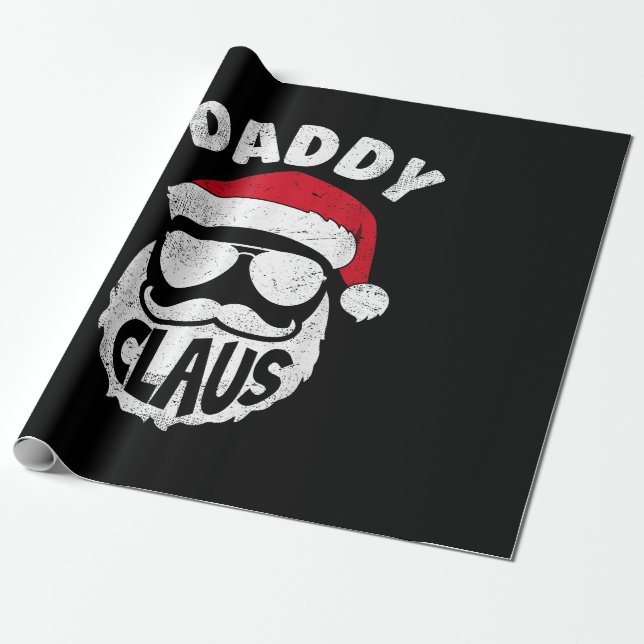 Papier Cadeau Daddy Claus Santa Claus Funny Christmas Matching P (Déroulé)