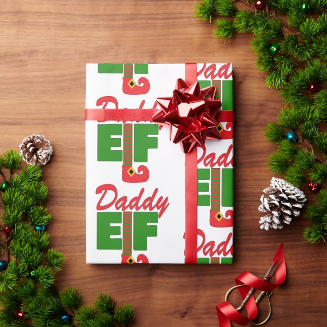 Papier Cadeau Daddy Elf (Cadeau de vacances)