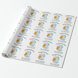 Papier Cadeau Daddysaurus Comme Un Papa Normal, Mais Plus Étonna