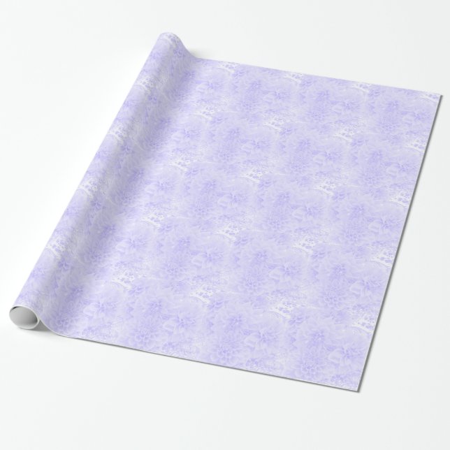 Papier Cadeau Dahlias En Bleu (Déroulé)