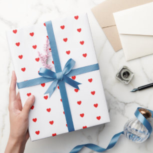 Papier Cadeau Dainty Red Heart Motif cadeau de Valentine