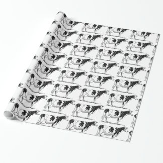 Papier Cadeau Dairy Cow Holstein Dessin au crayon de Frésie