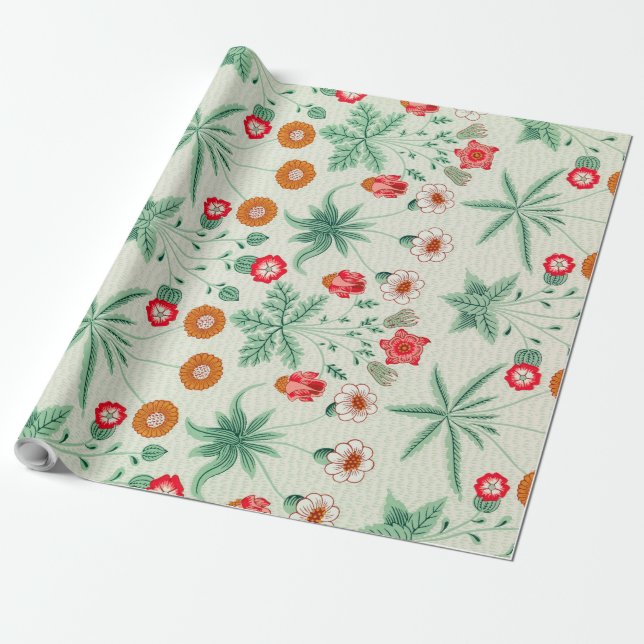Papier Cadeau Daisy, William Morris (Déroulé)