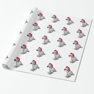 Papier Cadeau Dalmatie de Noël