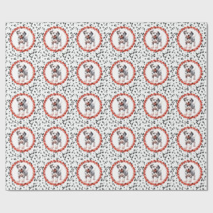 Papier Cadeau Dalmatie Imprimer Anniversaire   Black and White p