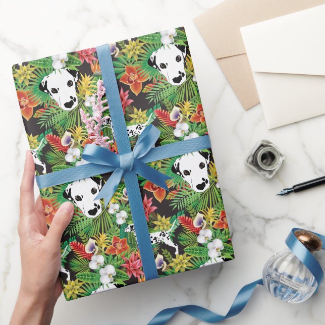 Papier Cadeau Dalmatie Tropical Floral Jungle Motif (Cadeaux)