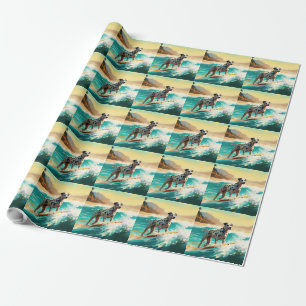 Papier Cadeau Dalmation Plage Surf Peinture