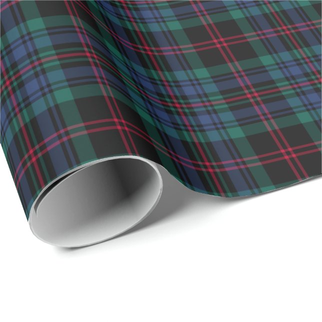 Papier Cadeau Daly Clan Tartan Irish Plaid Motif (Coin rond)