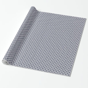 Papier Cadeau Damas bleu et blanc #3