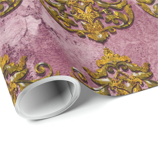 Papier Cadeau Damassé victorienne (Coin rond)