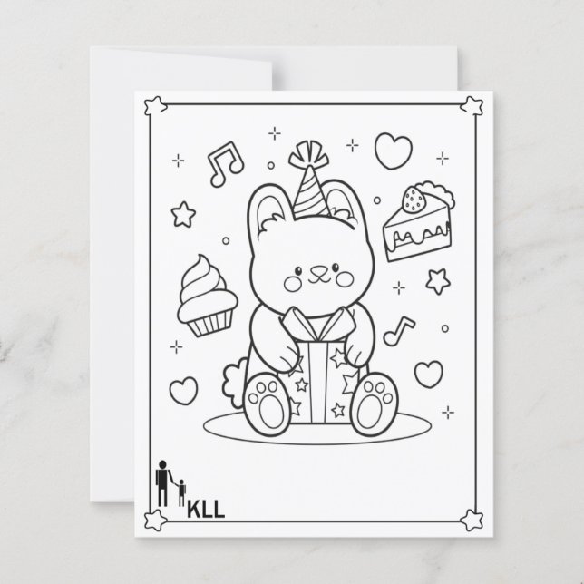 Papier Cadeau d'anniversaire de poupée (Devant)