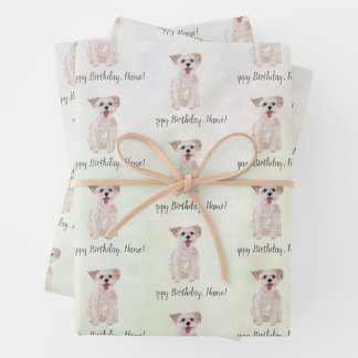 Papier cadeau d'anniversaire pour chien Morkie