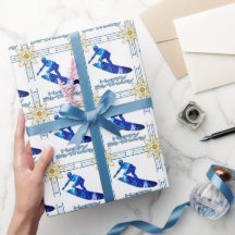 Papier cadeau d'anniversaire surfer